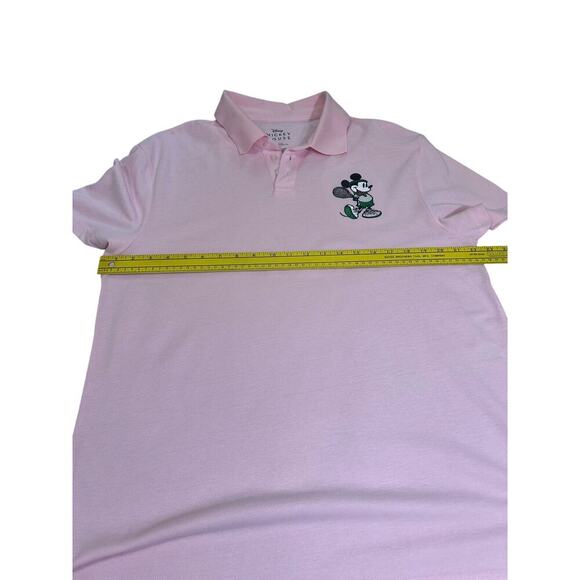 Disney Men’s Mickey Mouse Polo Shirt Pink Size Large - Picture 8 of 9